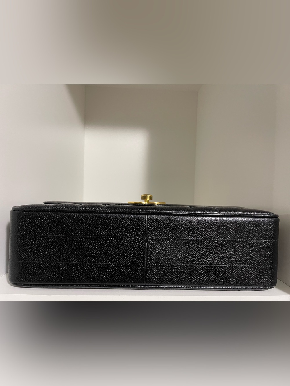 Authentic CHANEL Vintage Mademoiselle Kelly Black Caviar Bag - Picture 4 of 16